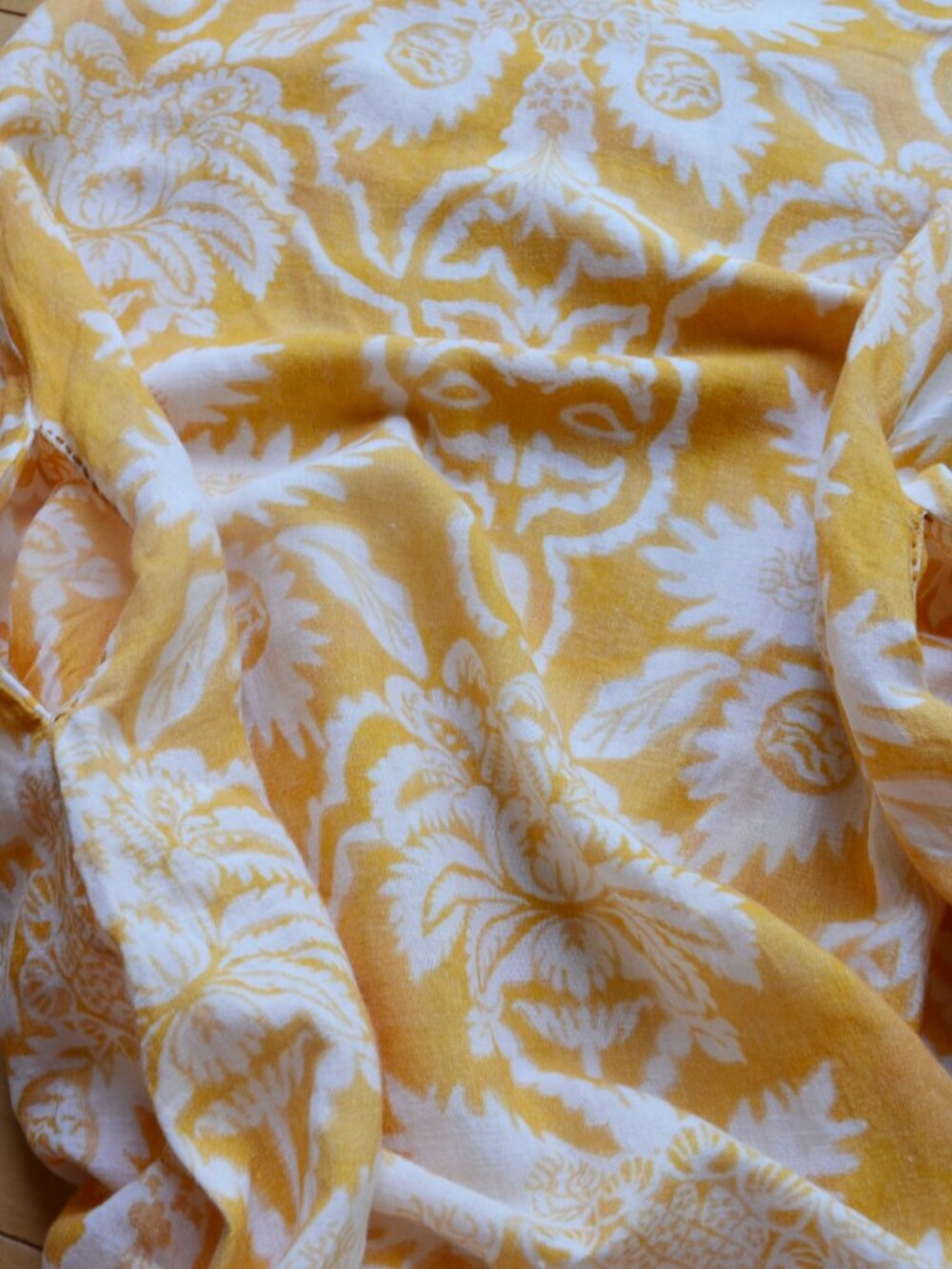Marigold Lane Yellow Printed Casual Dress Size L - Picture 8 of 11